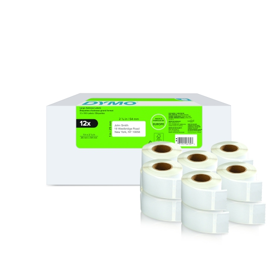 Dymo 2177563 25 x 54 mm Multi pack 12 rolls