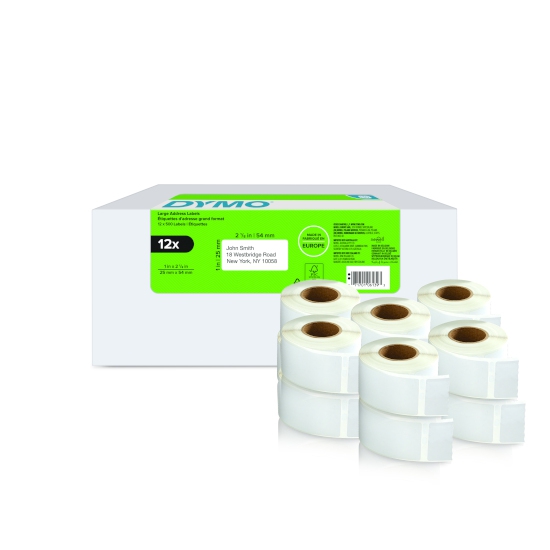 Dymo 2177563 25 x 54 mm Multi pack 12 rolls Dymo 2177563 25 x 54 mm Multi pack 12 rolls