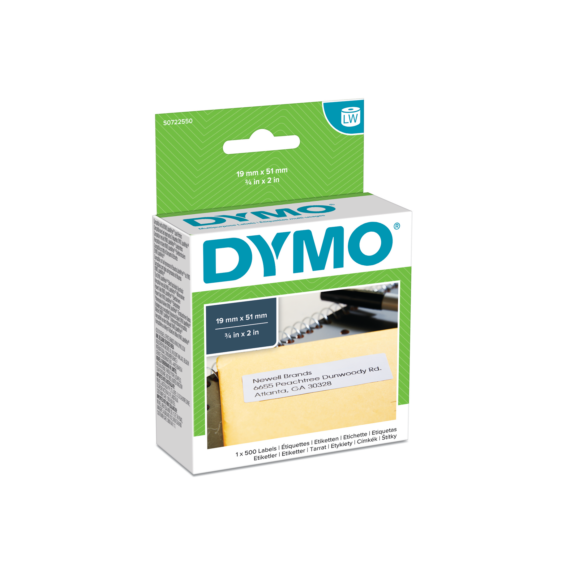 Dymo 11355 Multi Purpose Removable Labels 19x51 mm