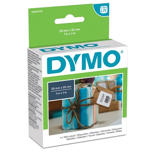 Dymo S0929120 Square Removable Multi Purpose labels 25x25mm Dymo S0929120 Square Removable Multi Purpose labels 25x25mm