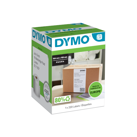 Dymo extra large shipping labels 104x159mm for LabelWriter 4XL