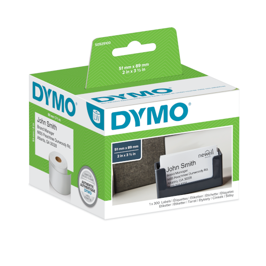 Dymo S0929100 Appointment / Name Badge Cards 51x89mm (non-adhesive)