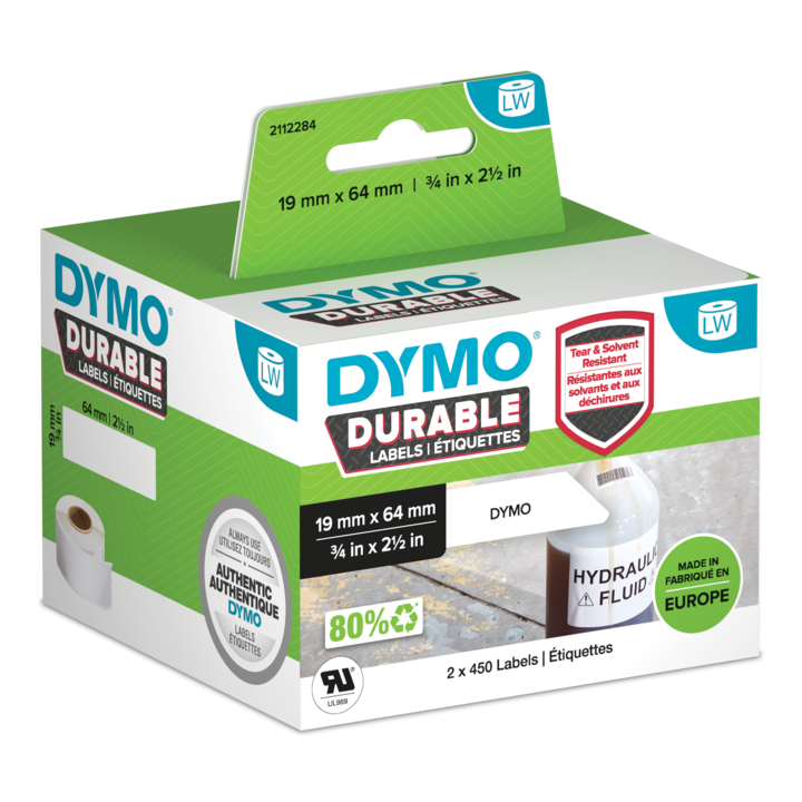 Dymo 2112284 sustainable LabelWriter labels 19x64mm Dymo 2112284 sustainable LabelWriter labels 19x64mm