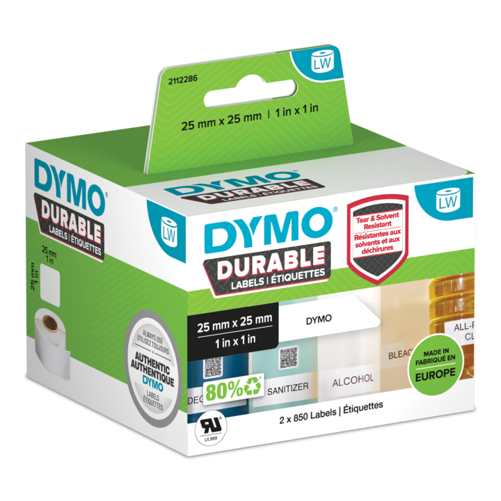 Dymo 2112286 sustainable LabelWriter labels 25x25mm