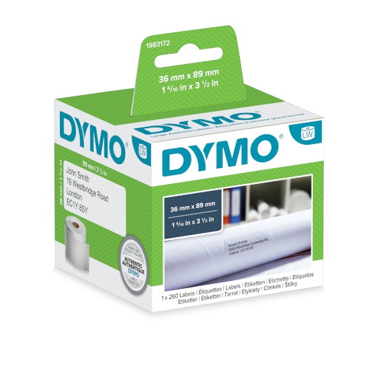 Dymo 1983172 LabelWriter address labels 36x89mm (1x260) Dymo 1983172 LabelWriter address labels 36x89mm (1x260)