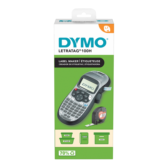 Dymo 2174577 LetraTag LT-100H, silver/black, special edition