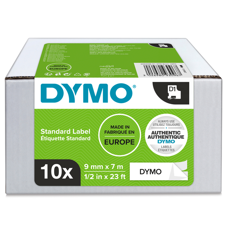 Dymo 2093096 Value Pack 10x S0720680 / 41913 D1 black on white, 9mm