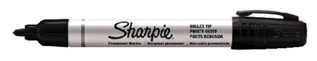 Sharpie Pro Felt-tip pen round black 1.5-3mm, box of 12 pieces