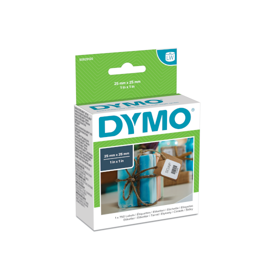 Dymo S0929120 Square Removable Multi Purpose labels 25x25mm