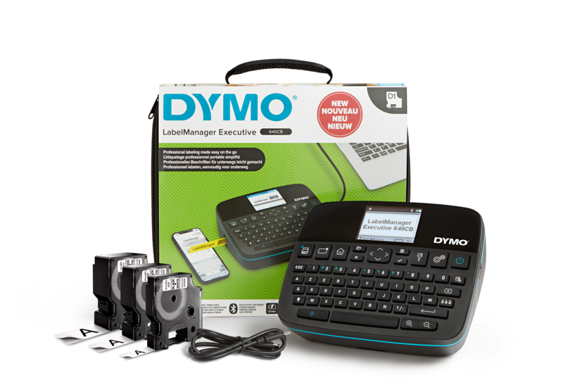 Dymo LabelManager Executive 640CB draagbaar AZERTY 24mm zwart in koffer Dymo LabelManager Executive 640CB draagbaar AZERTY 24mm zwart in koffer