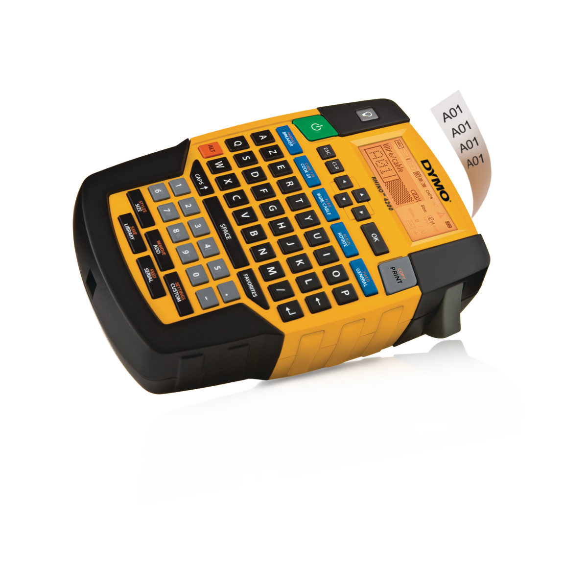 Rhino 4200 industrial label maker AZERTY Rhino 4200 industrial label maker AZERTY