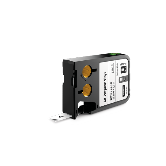 DYMO 1868751 XTL universal vinyl tape 12mm black on white DYMO 1868751 XTL universal vinyl tape 12mm black on white