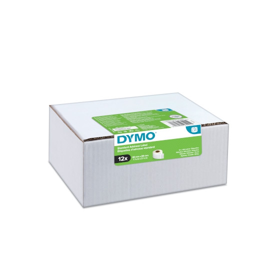 Dymo 2093091 12-pack LW label 99010, 28x89 mm, paper, white, permanent adhesive