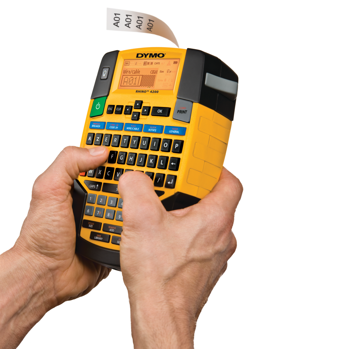 Rhino 4200 industrial label maker AZERTY Rhino 4200 industrial label maker AZERTY