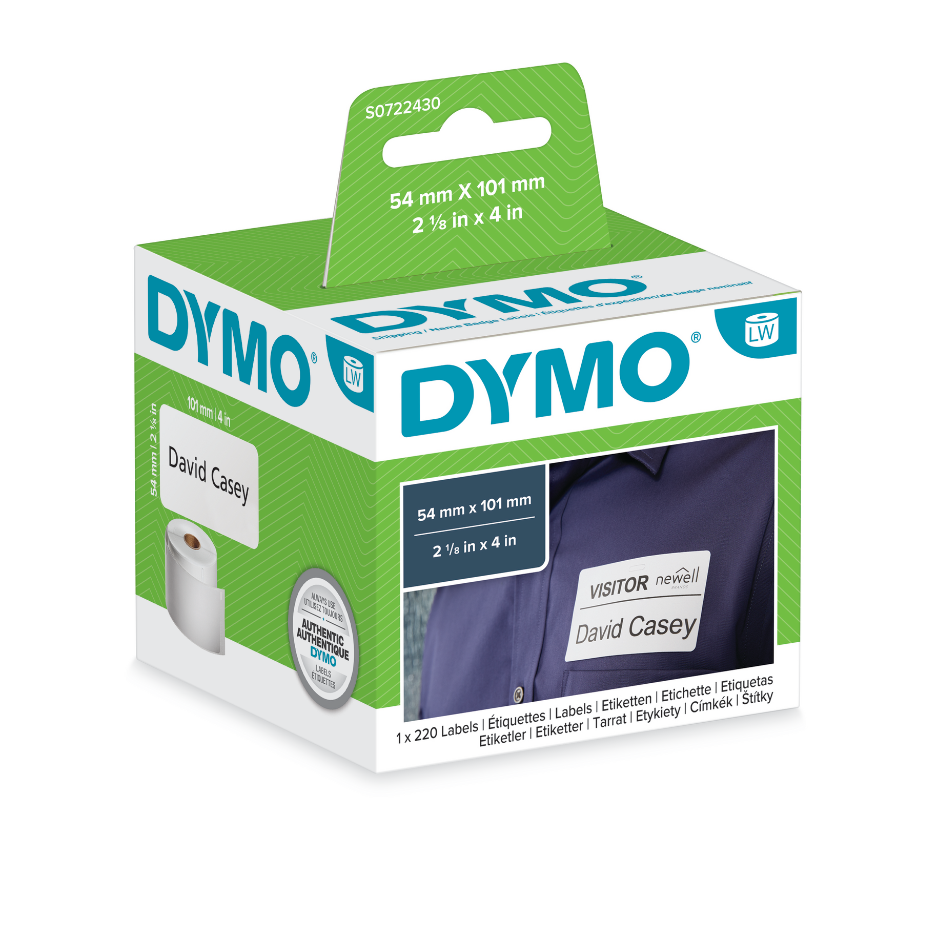 Dymo 99014 Shipping / Name Badge Labels 54x101 mm (2 1/8 x 4 inch)