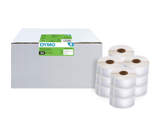 Dymo 2093095 12-pack LW label 11354, 32x57mm white paper, removable